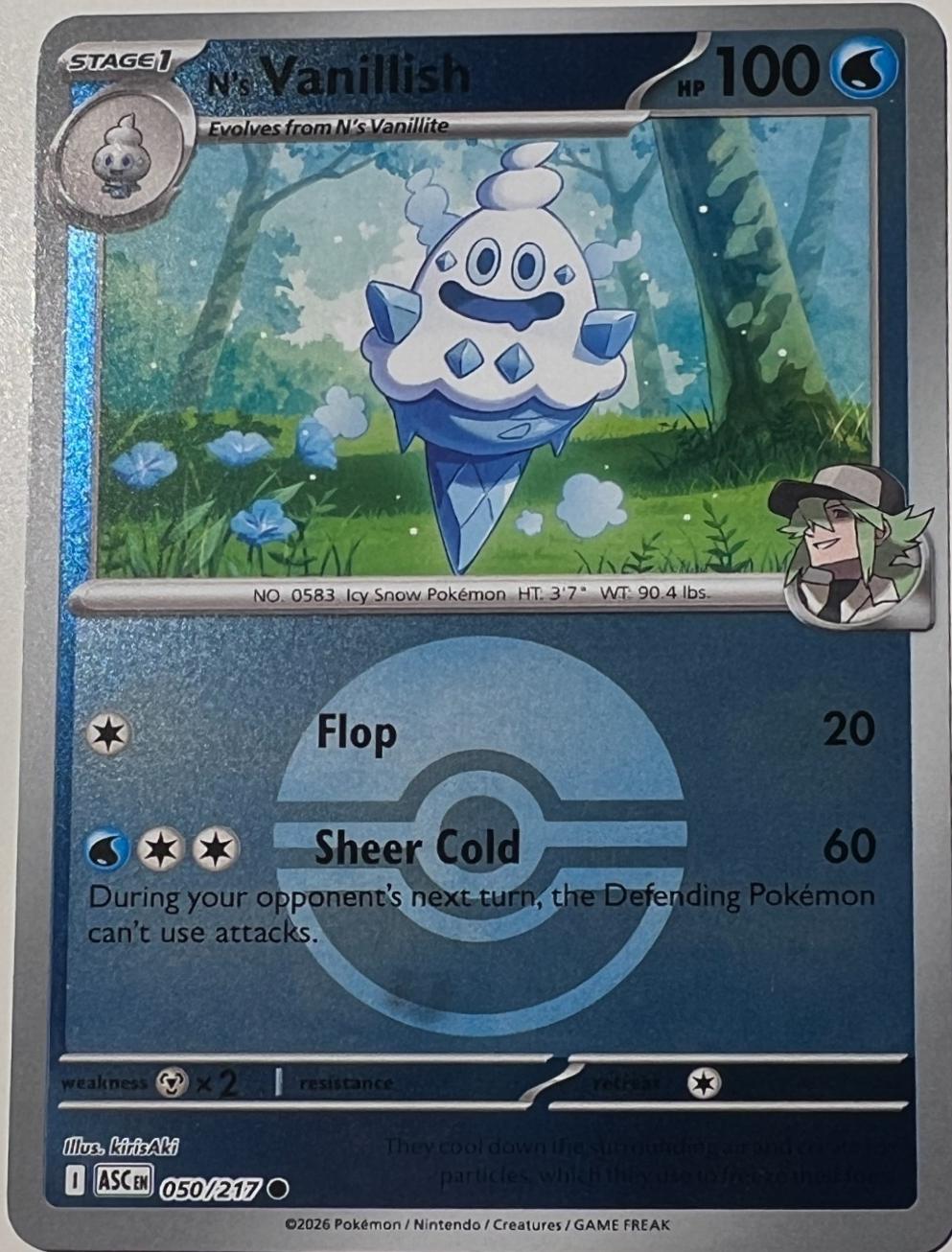 Ascended Heroes N's Vanillish [Ball] Pokémon card
